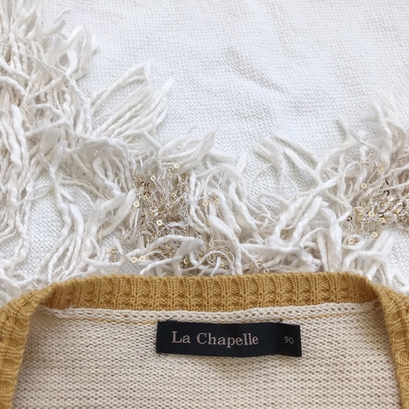 LA CHAPELLE Mustard Knit Cropped Cardigan 💕💕 - Picture 4 of 4